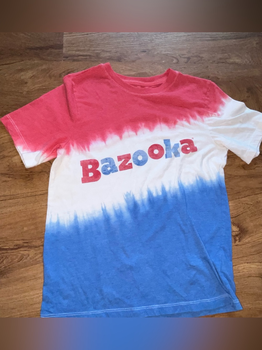 Bazooka Shirt Red White and blue Youth Large 10-12